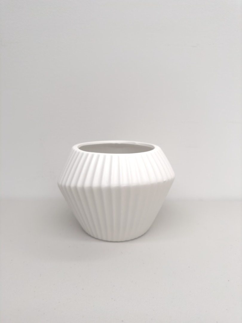 Ceramic Pot White | 21 cm | Single